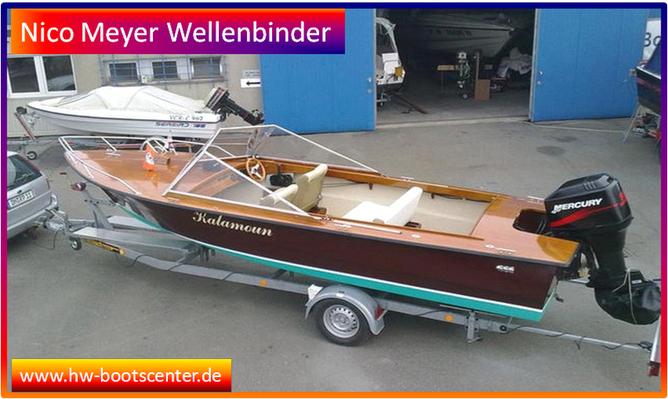 Eigenbau / Wellenbinder mit Motor und Trailer - Wellenbinder Gfk-Rumpf